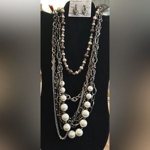 Necklace Layers and Earrings